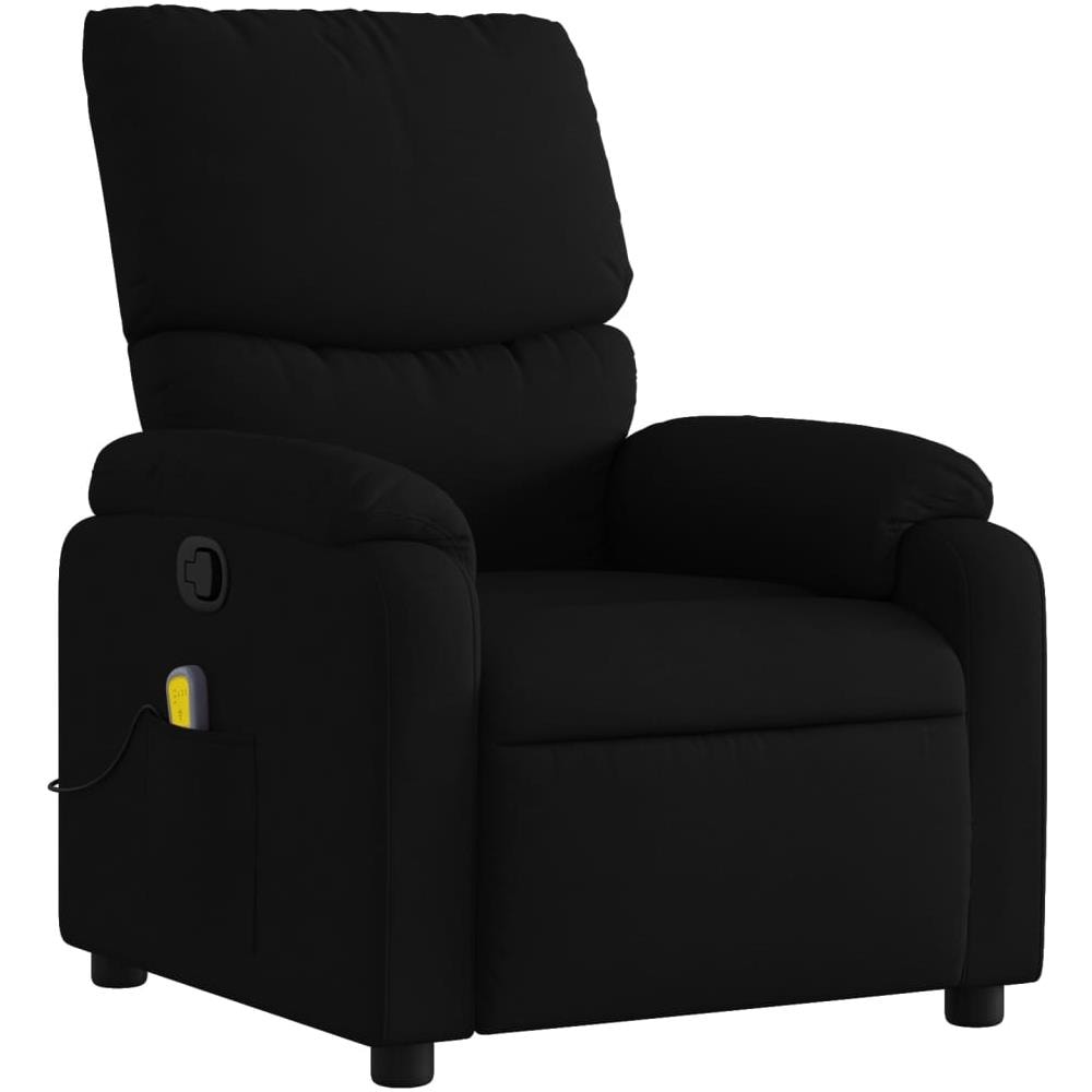 Poltrona Massaggiante Reclinabile Nera In Tessuto - Foto 2