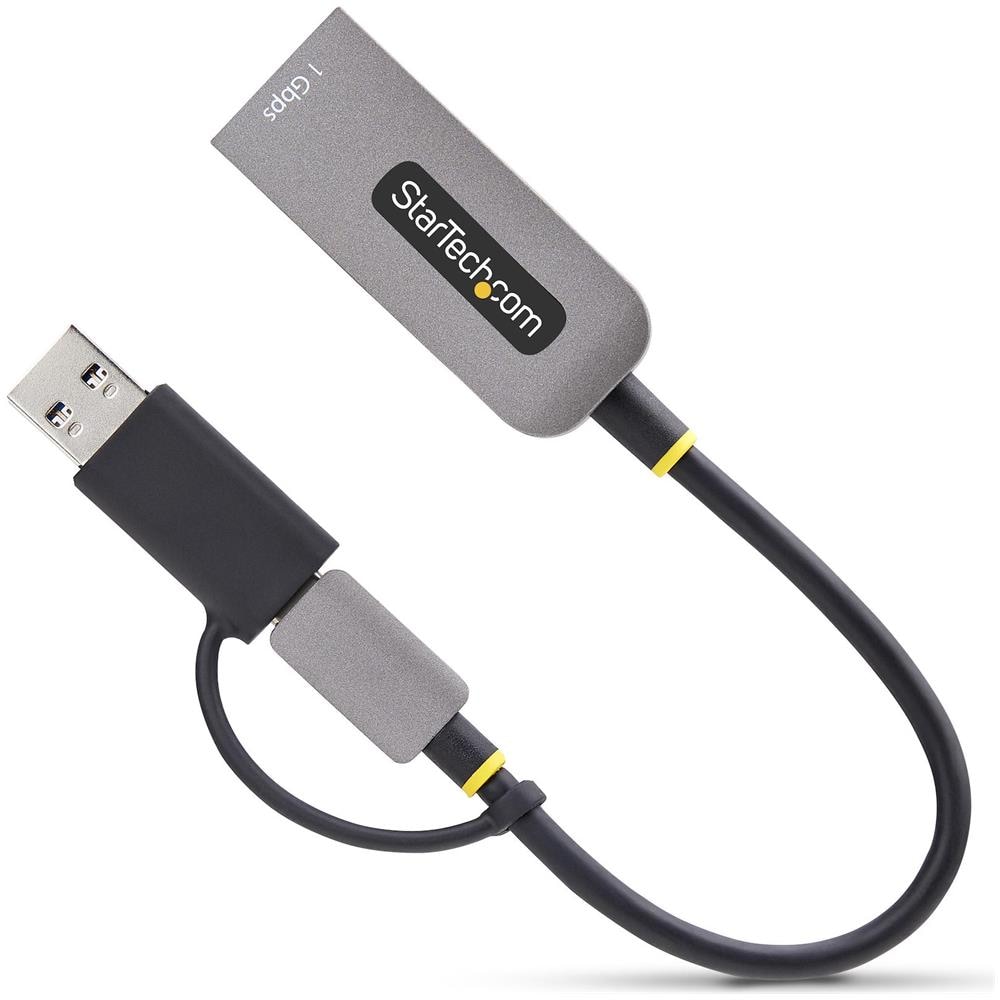 Adattatore da USB-C a Ethernet con dongle USB-A, 10/100/1000Mbps, adattatore di rete da USB 3.0 a Gigabit Ethernet, cavo collegato 6in / 15cm, adattatore USB GbE - Foto 7