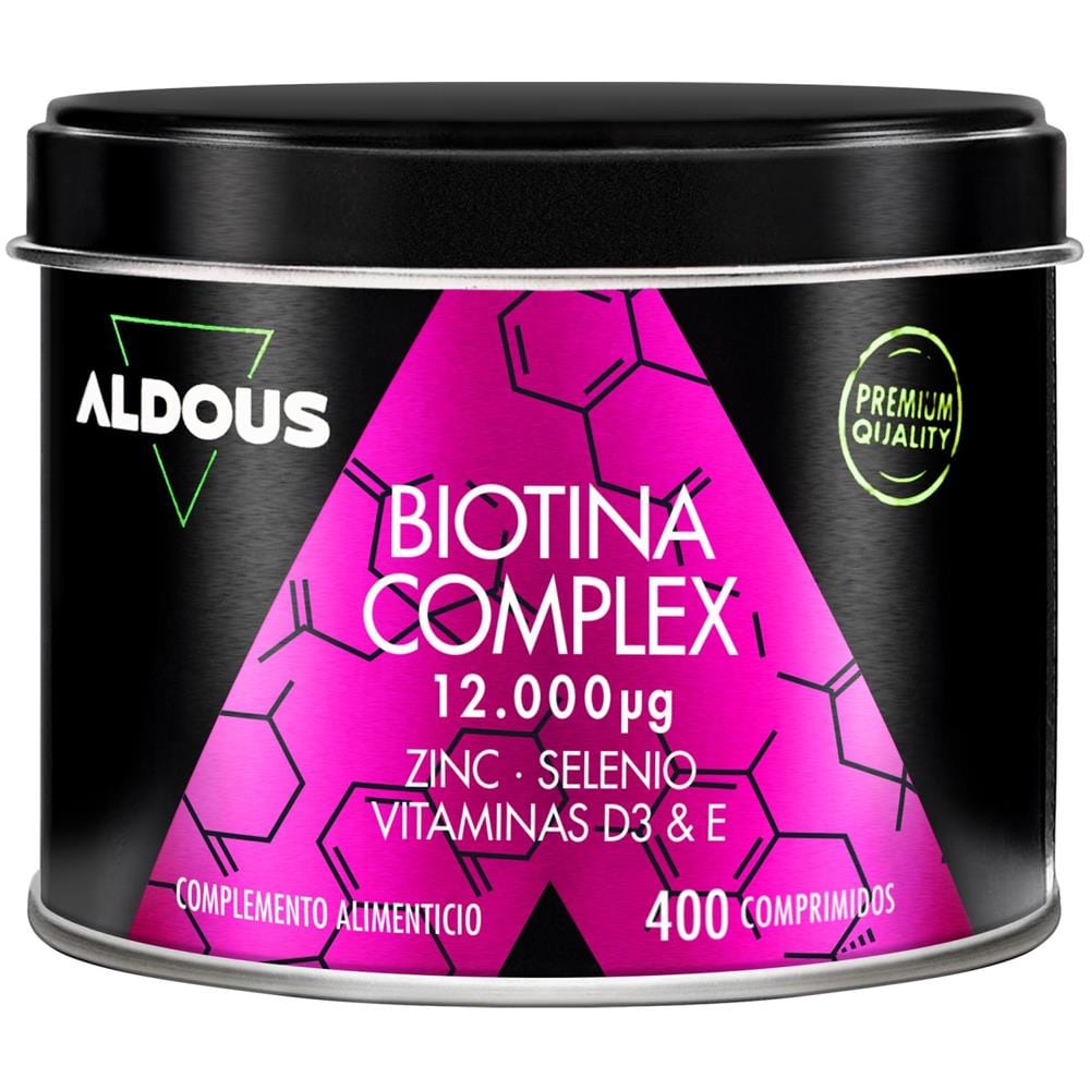 Biotina con zinco, selenio, vitamina D3 e vitamina E Aldous | 400 Compresse - Foto 1