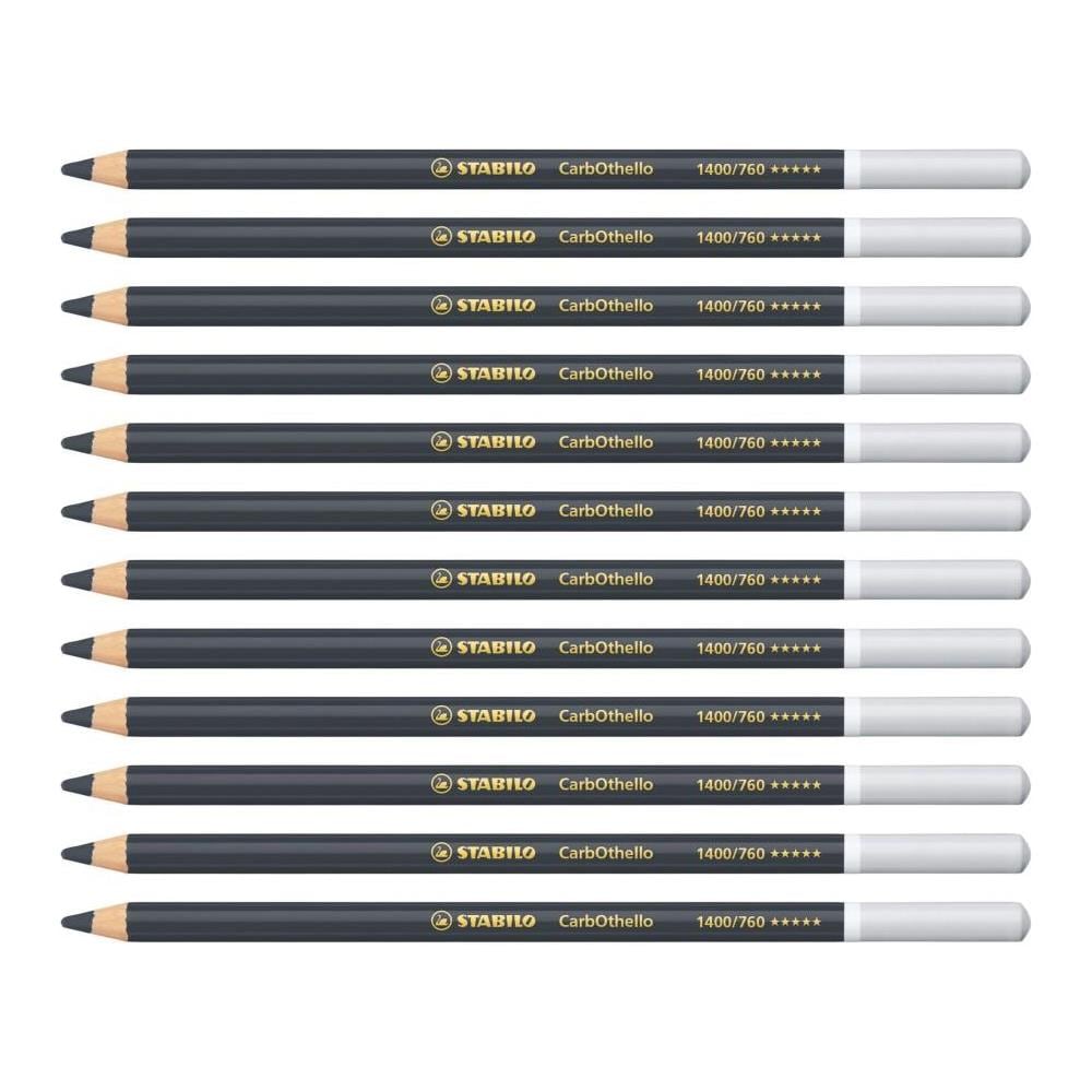 CarbOthello - Matita colorata Premium - Confezione da 12 - Nero Fuliggine - Foto 1