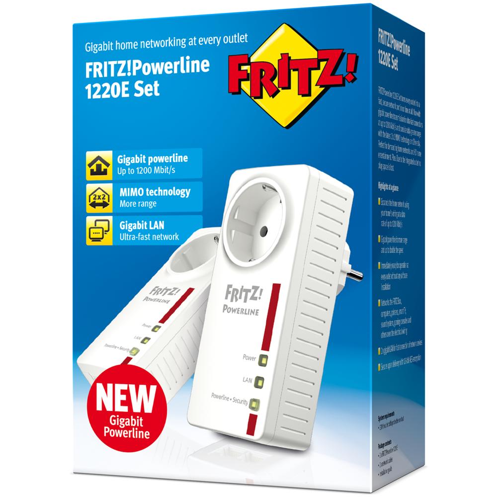 Powerline 1220E Kit di 2 Powerline 1200 Mbps 2 x LAN Gigabit Presa Passante - Foto 3