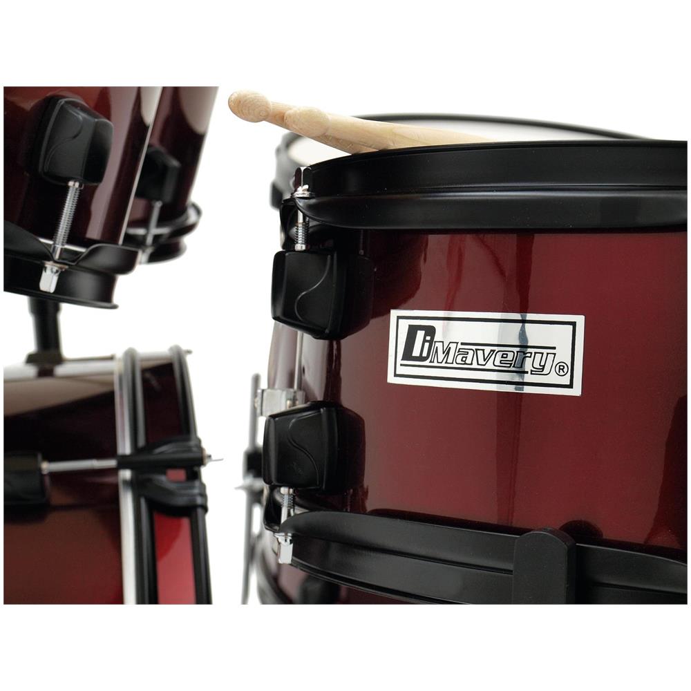 Batteria Acustica, 5 Pezzi, Vino Rosso, Completa, Ds-200 - Foto 1