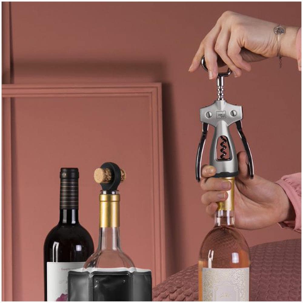 Cavatappi A Doppia Leva Vacu Vin In Acciaio Inox Grigio - Foto 3