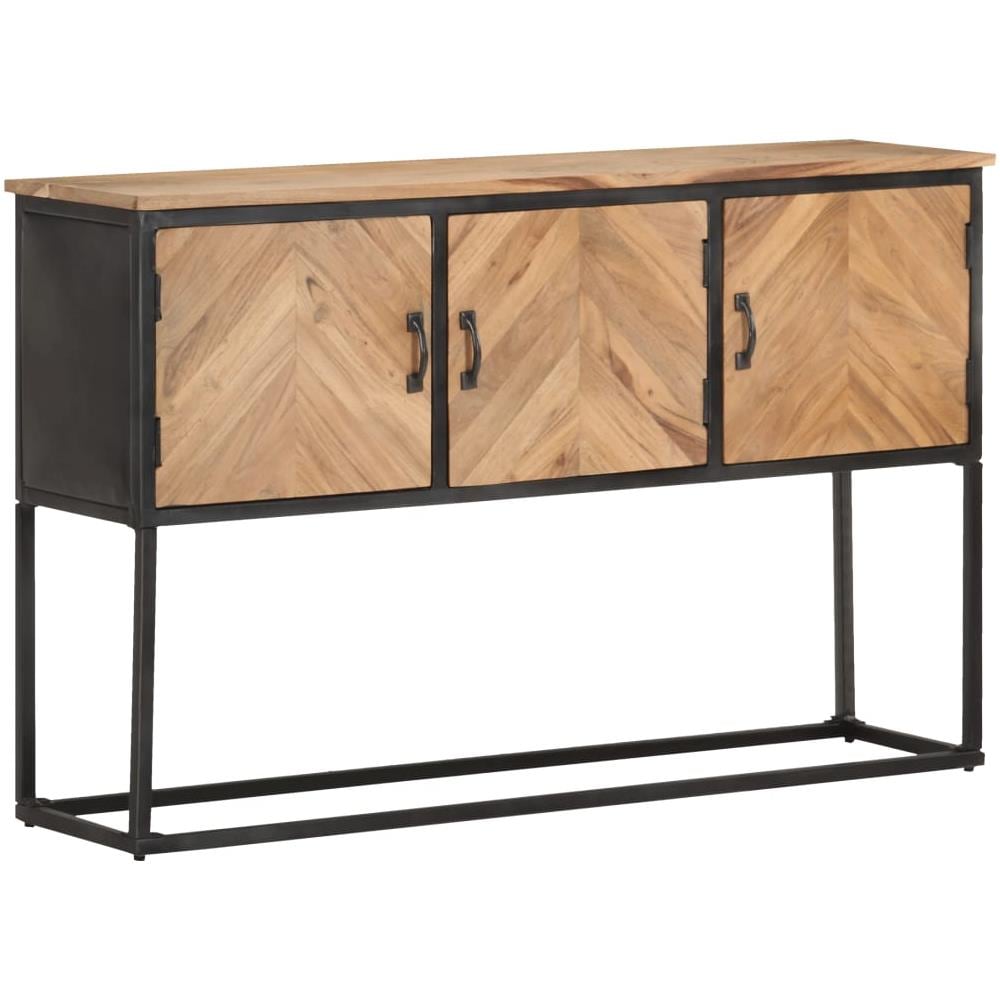 Credenza 120x30x75 Cm In Legno Massello Di Acacia - Foto 8