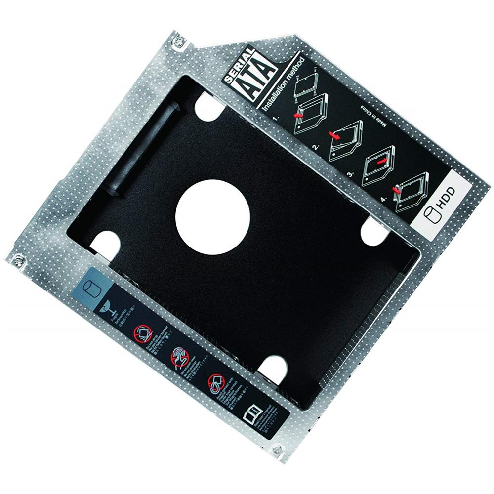 AD0016 Enclosure HDD / SSD 2.5" Nero, Metallico box per hard disk esterno - Foto 1