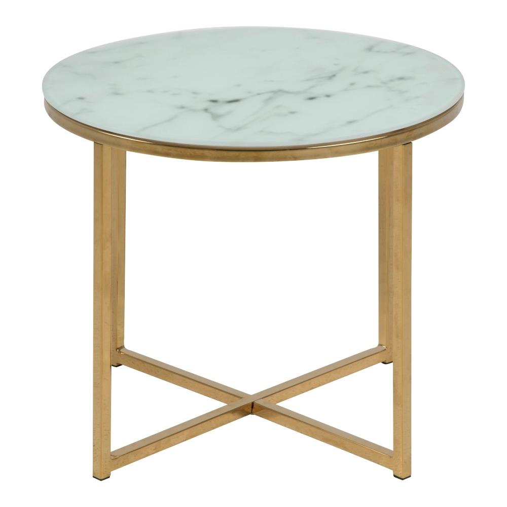 Tavolo Alisma Tondo 50 Bianco / Oro - Foto 2