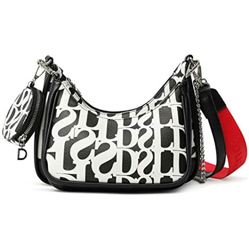 Pu Shoulder Bag, Borsa A Tracolla. Donna, Nero, U (6)  - Foto 1