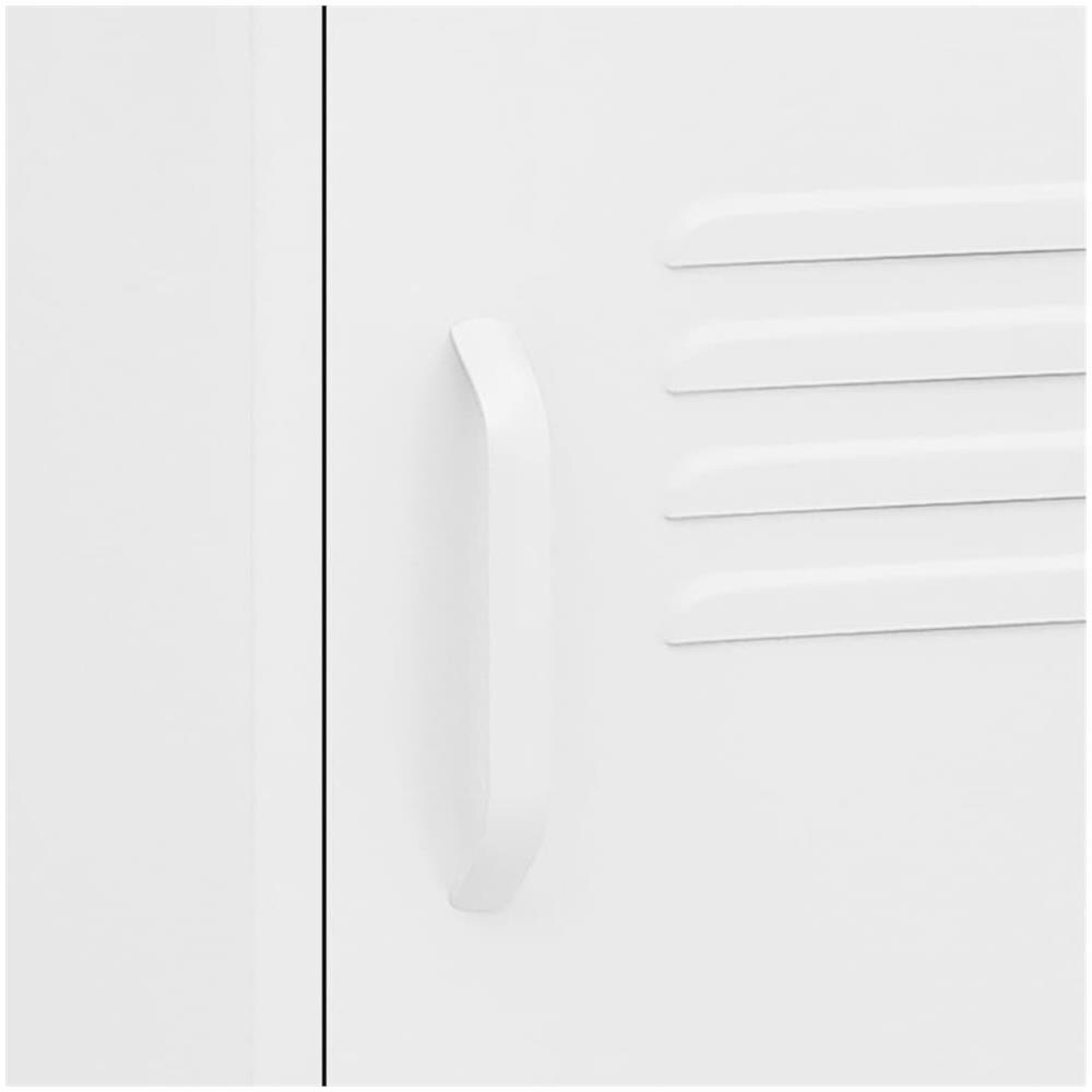 Comodini 2 Pz Bianchi 35x35x51 Cm In Acciaio - Foto 2