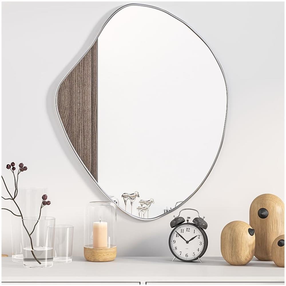 Specchio Da Parete Argento 60x50 Cm - Foto 1