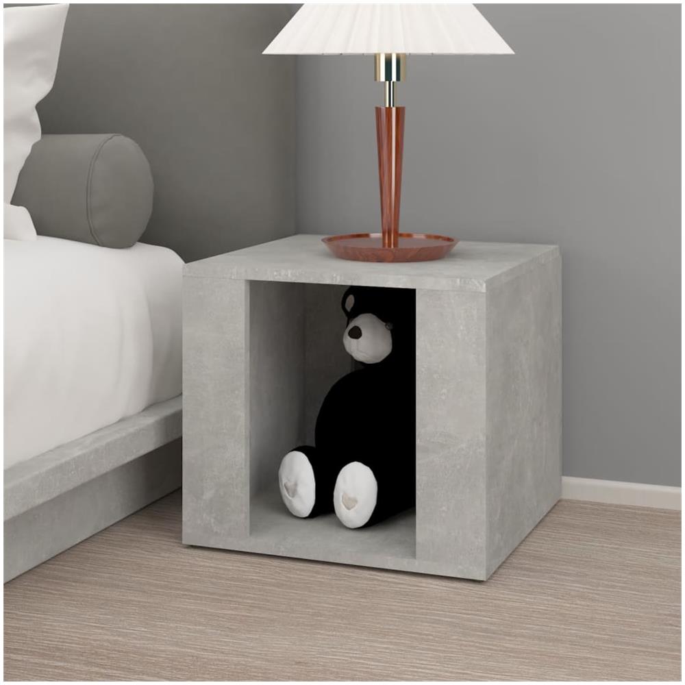 Comodino Grigio Cemento 41x40x36 Cm In Legno Multistrato - Foto 3