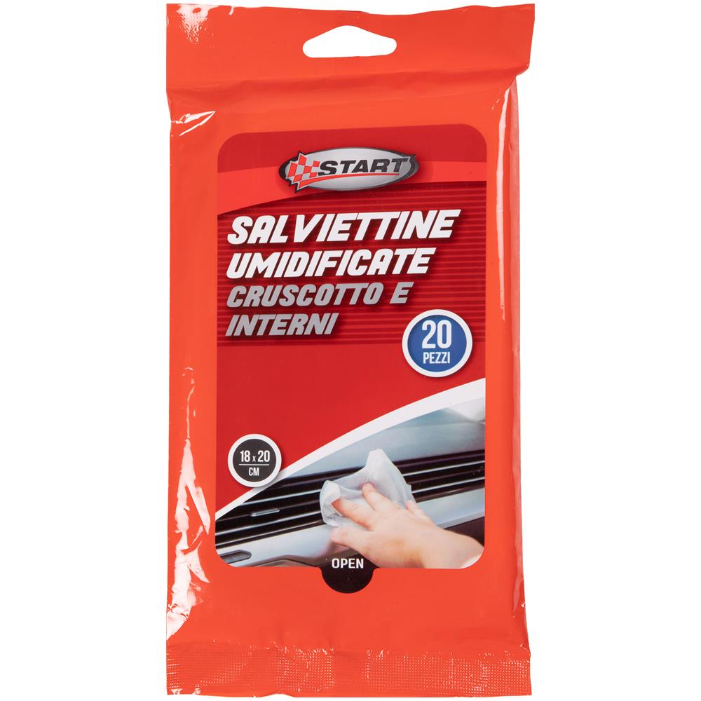 Salviette Umidificante Per Cruscotto Ed Interni 18cm X 20cm - Foto 1