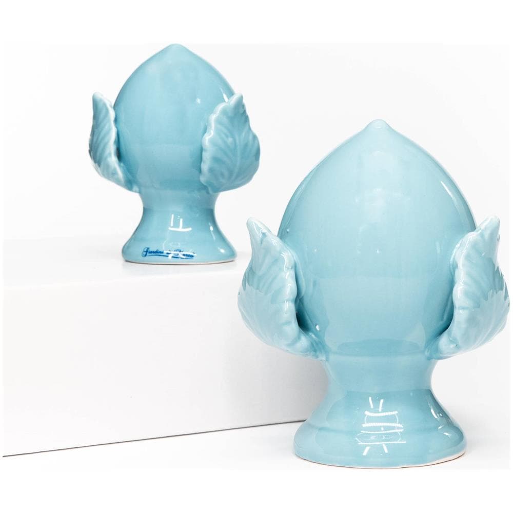 Pumo Colorato Azzurro Tiffany Celeste Salentino Chiuso New Decorazione In Ceramica Tipica Pugliese Grande H 16 Cm - Foto 1