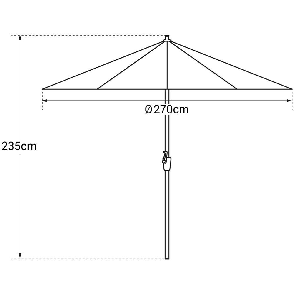 Ombrello Rotondo Diritto Hapuna Diametro 2,70m Beige - Foto 2