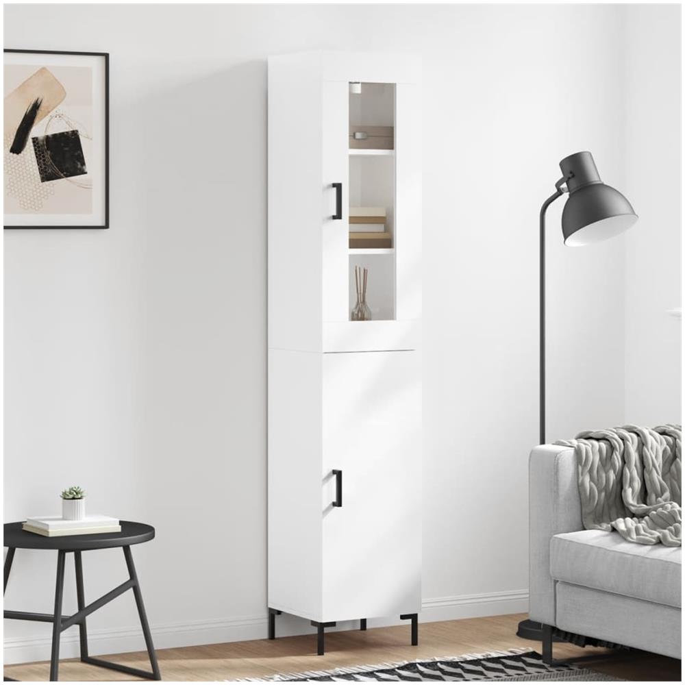 Credenza Bianca In Legno Multistrato - 101x35x70 Cm, Con 2 Cassetti E 2 Ante - Foto 9