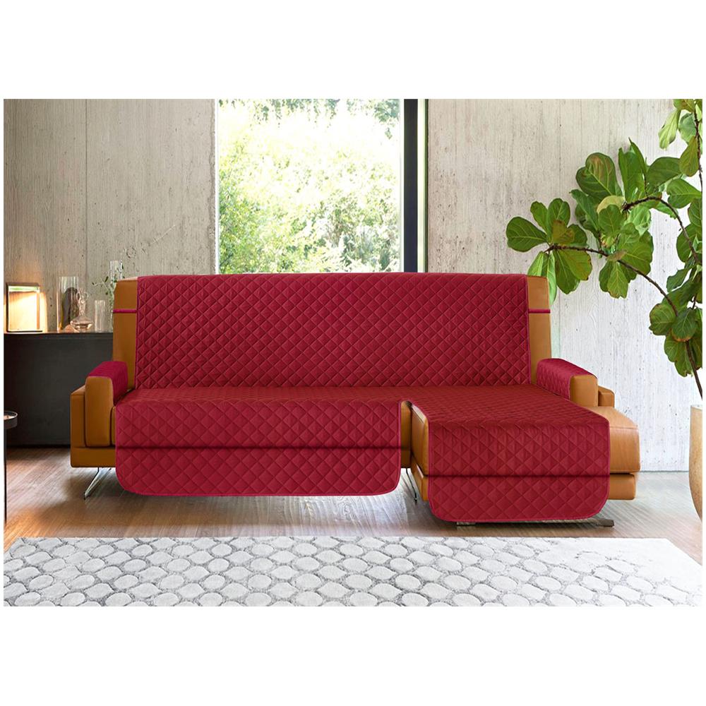 Copridivano Penisola Antimacchia Antiscivolo Trapuntato Imperiale Bordeaux 240 Destra - Foto 1