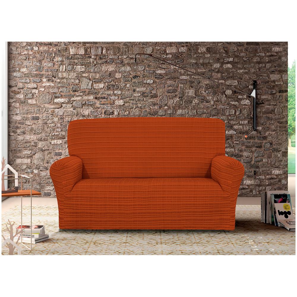 Copribraccioli Per Divano Elasticizzati – Set Di 4, In Poliestere Morbido, Design Plaid Diagonale Arancione