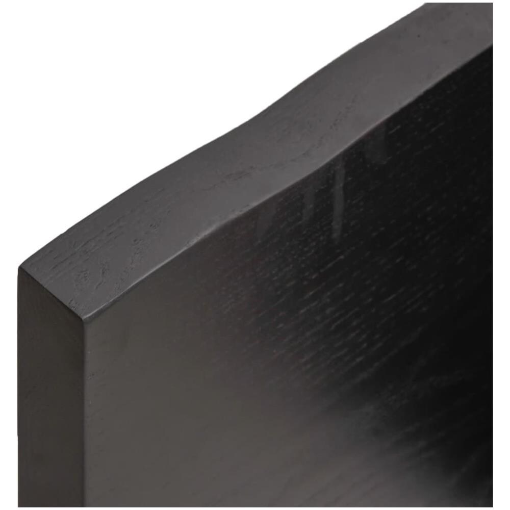 Ripiano Marrone Scuro 80x40x (2-4) cm Massello Rovere Trattato - Foto 4