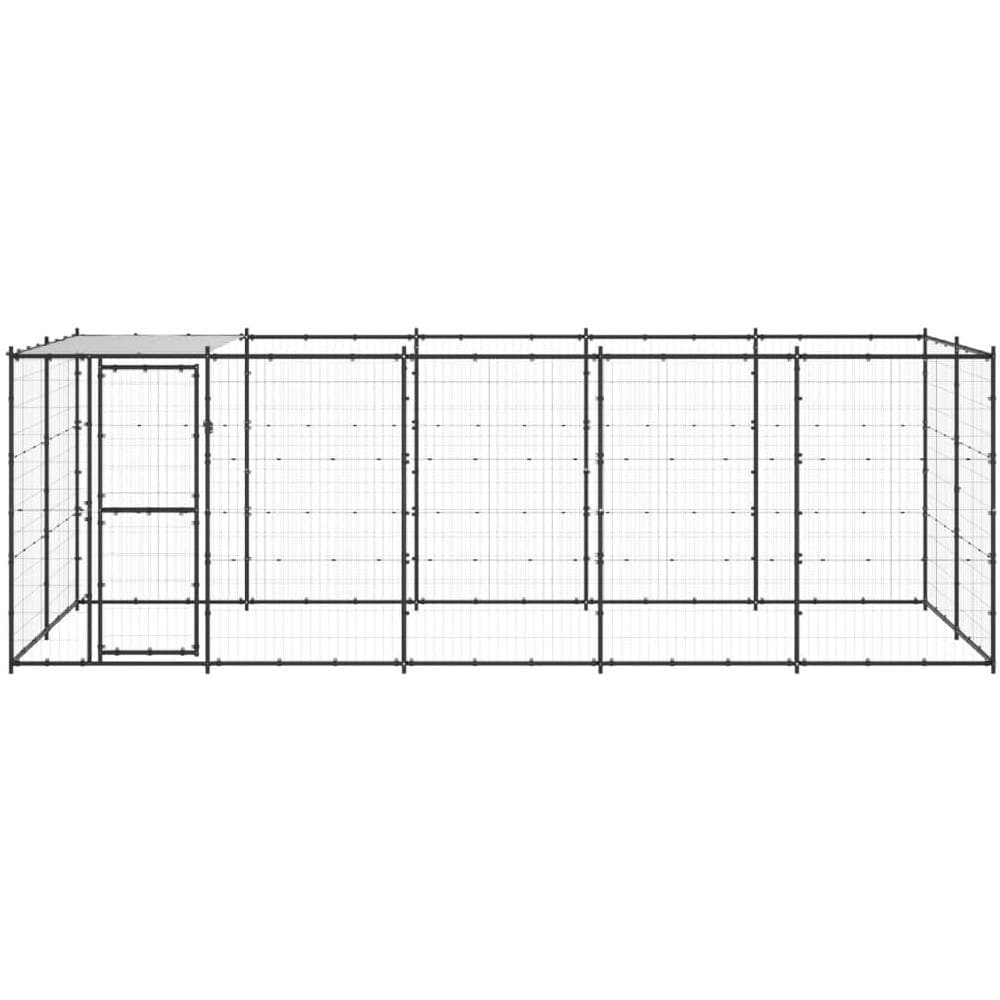 Gabbia Per Cani Da Esterno In Acciaio Con Tetto 12,1 M - Foto 2