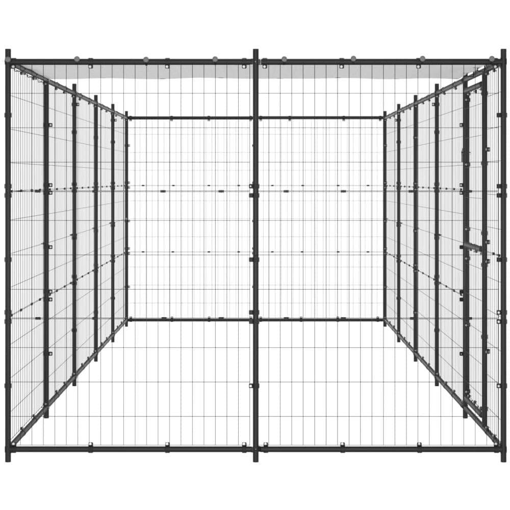 Gabbia Per Cani Da Esterno In Acciaio Con Tetto 12,1 M - Foto 3
