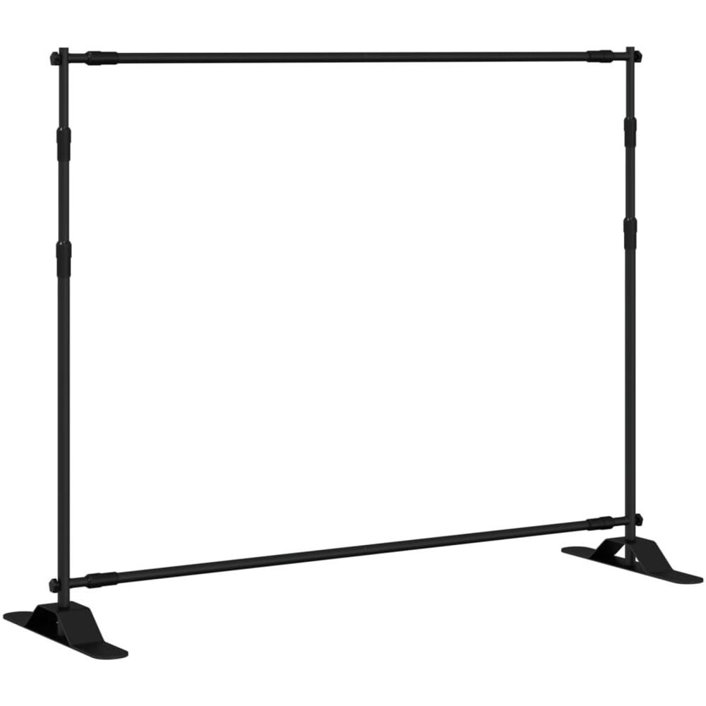 Supporti Per Fondali 2 Pz Neri 254x243 Cm In Acciaio - Foto 2