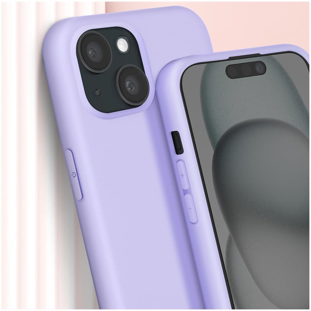 Cover Semirigida Per Iphone 15 Cordino Nylon Intrecciato Serie Corda Lilla - Foto 2