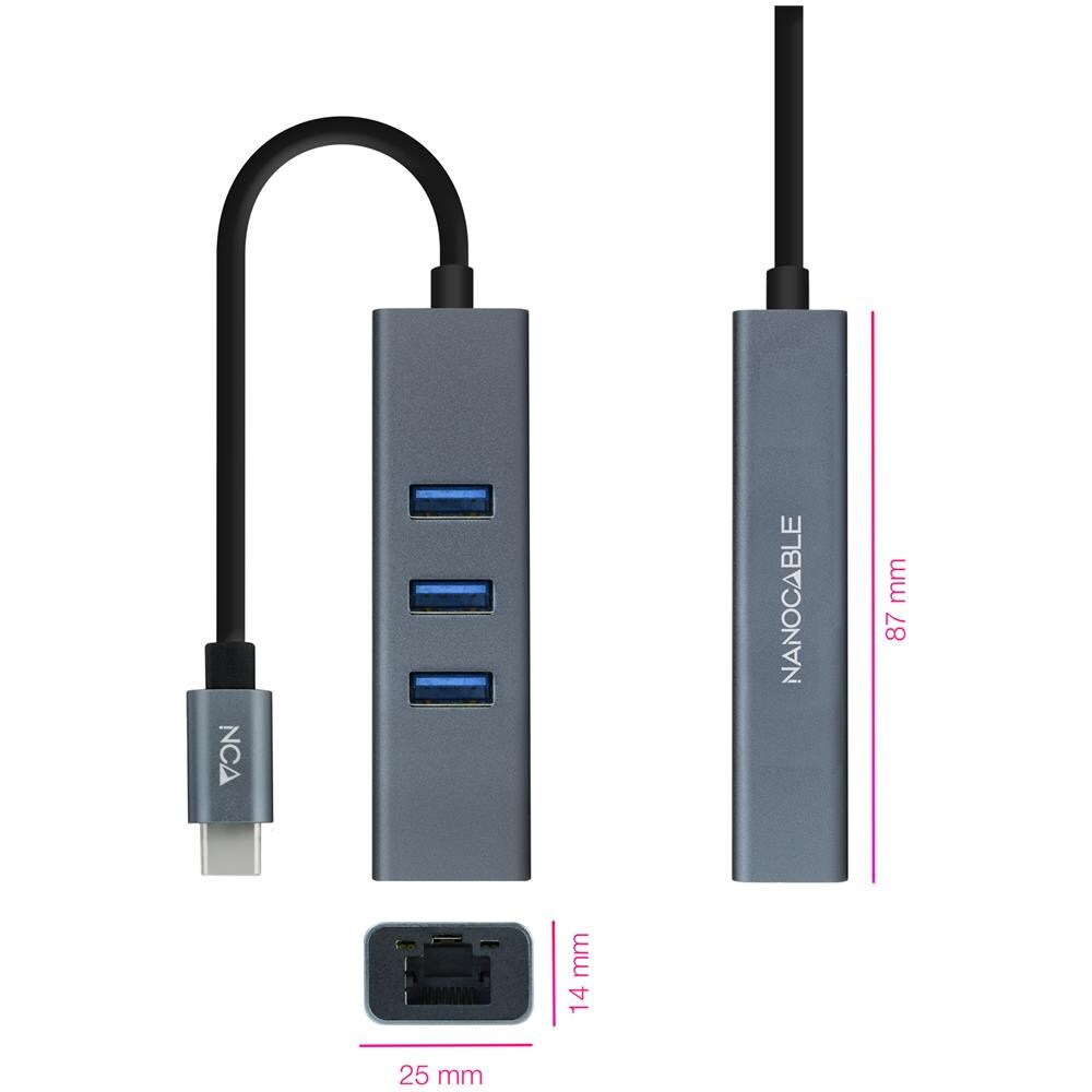 10.03.0408 replicatore di porte e docking station per laptop Cablato USB 3.2 Gen 1 (3.1 Gen 1) Type-C Grigio - Foto 2