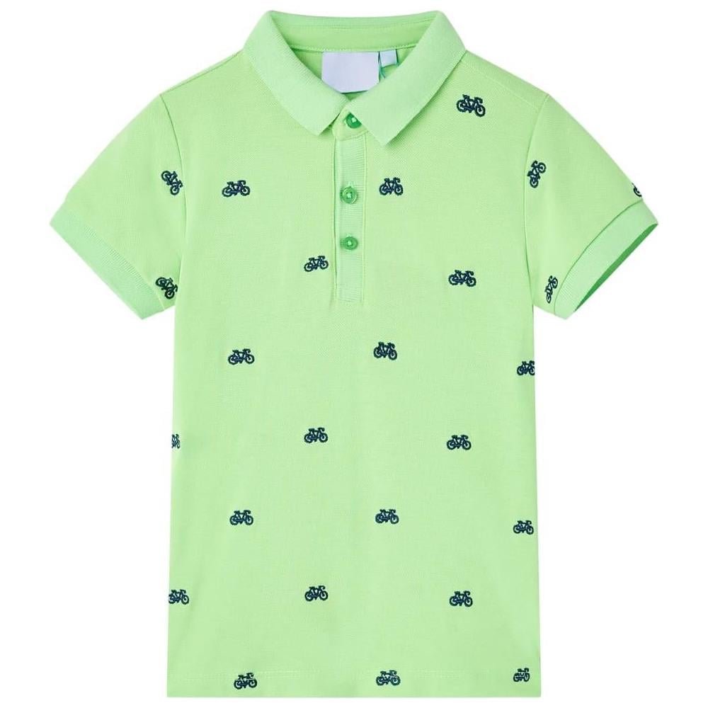 Polo da Bambino Verde Neon 140 - Foto 1