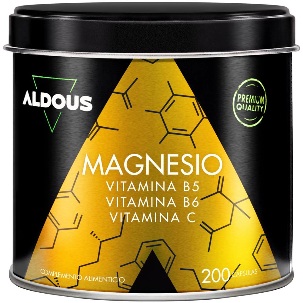 Magnesio con vitamina C, B5 e B6 Aldous | 200 Capsule - Foto 1