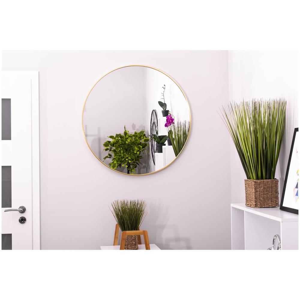 Specchio da parete in metallo con cornice dorata rotonda MIRROR 70CM - Foto 8