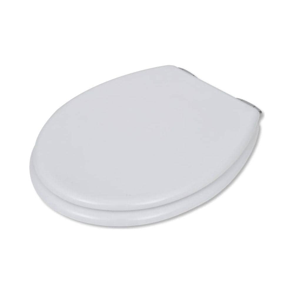 Sedile WC MDF Coperchio Chiusura Ammortizzata Semplice Bianco - Foto 2