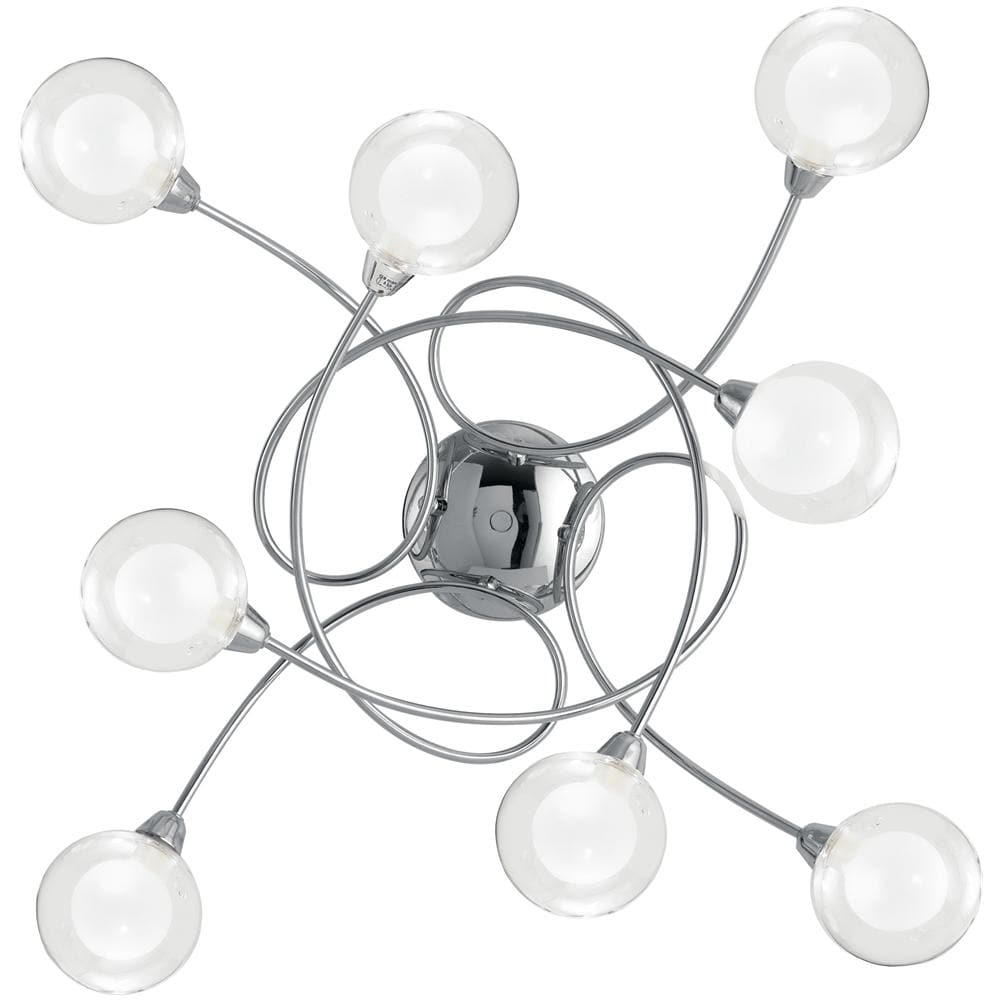 I-BLOG-PL8 - Plafoniera cromata con eleganti bracci intrecciati 28 watt G9 - Foto 1