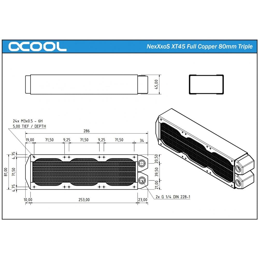 Nexxxos XT45 di rame pieno 80mm Triple radiatore - Foto 5