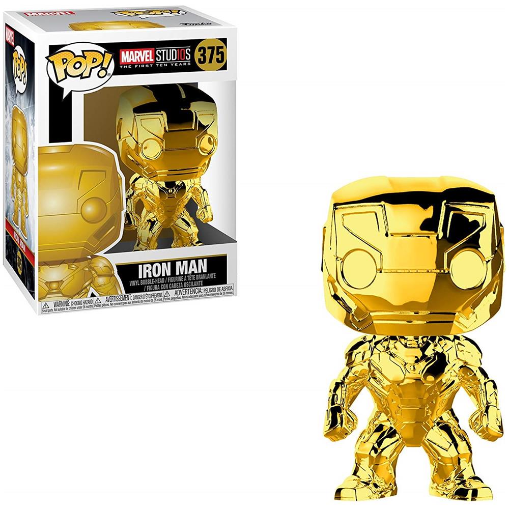 Action Figure Marvel: Pop! Marvel - Marvel Studio's 10th Anniversary - Iron Man (chrom - Foto 1