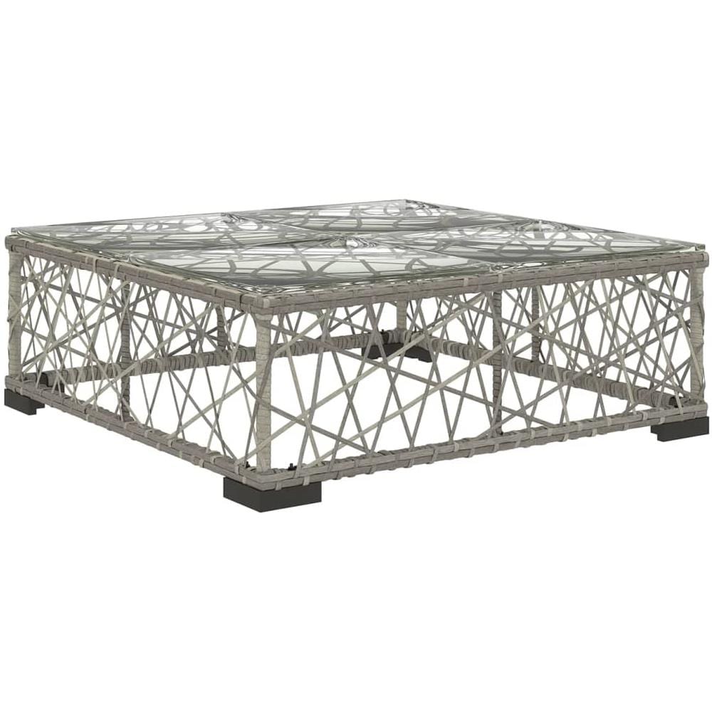 Set Divani Da Giardino 5 Pz Con Cuscini In Polyrattan Grigio - Foto 10
