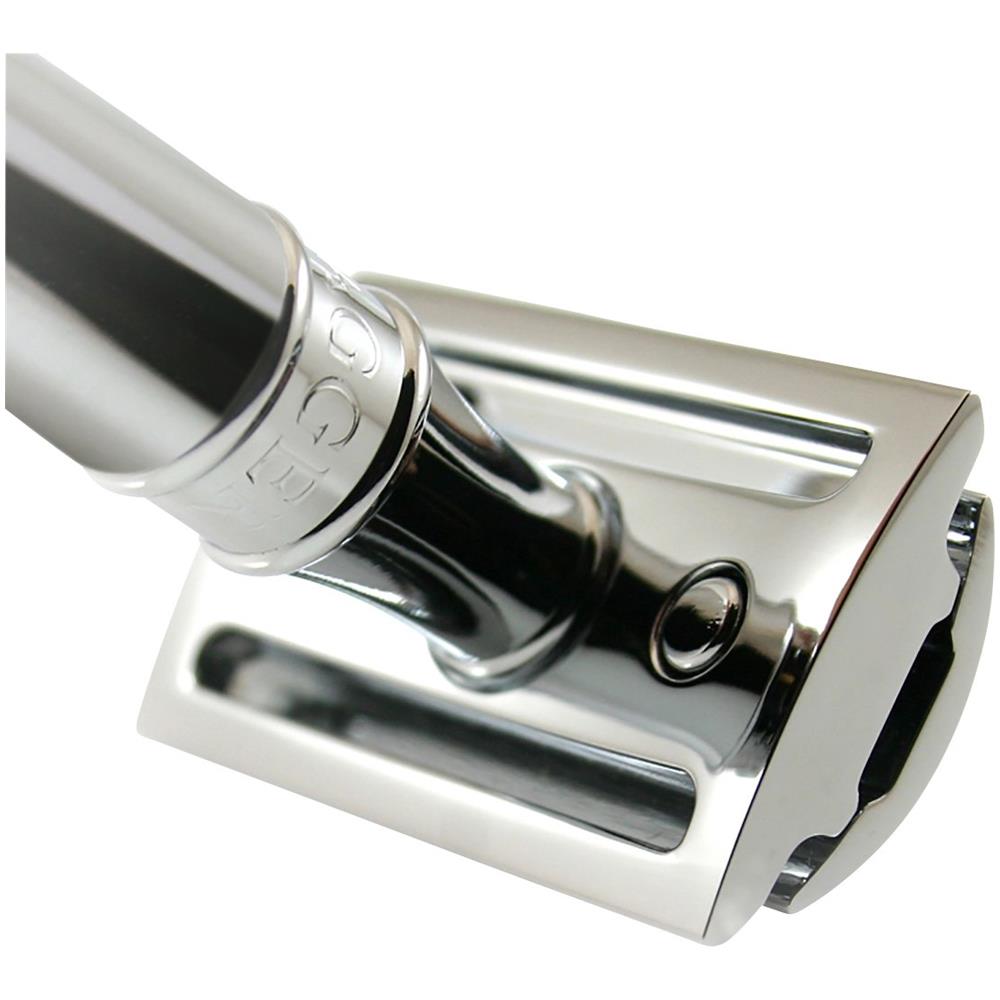 Rasoio Di Sicurezza A Doppio Filo, Manico Cromato, Con Pacchetto Da 5 Lame - Foto 2