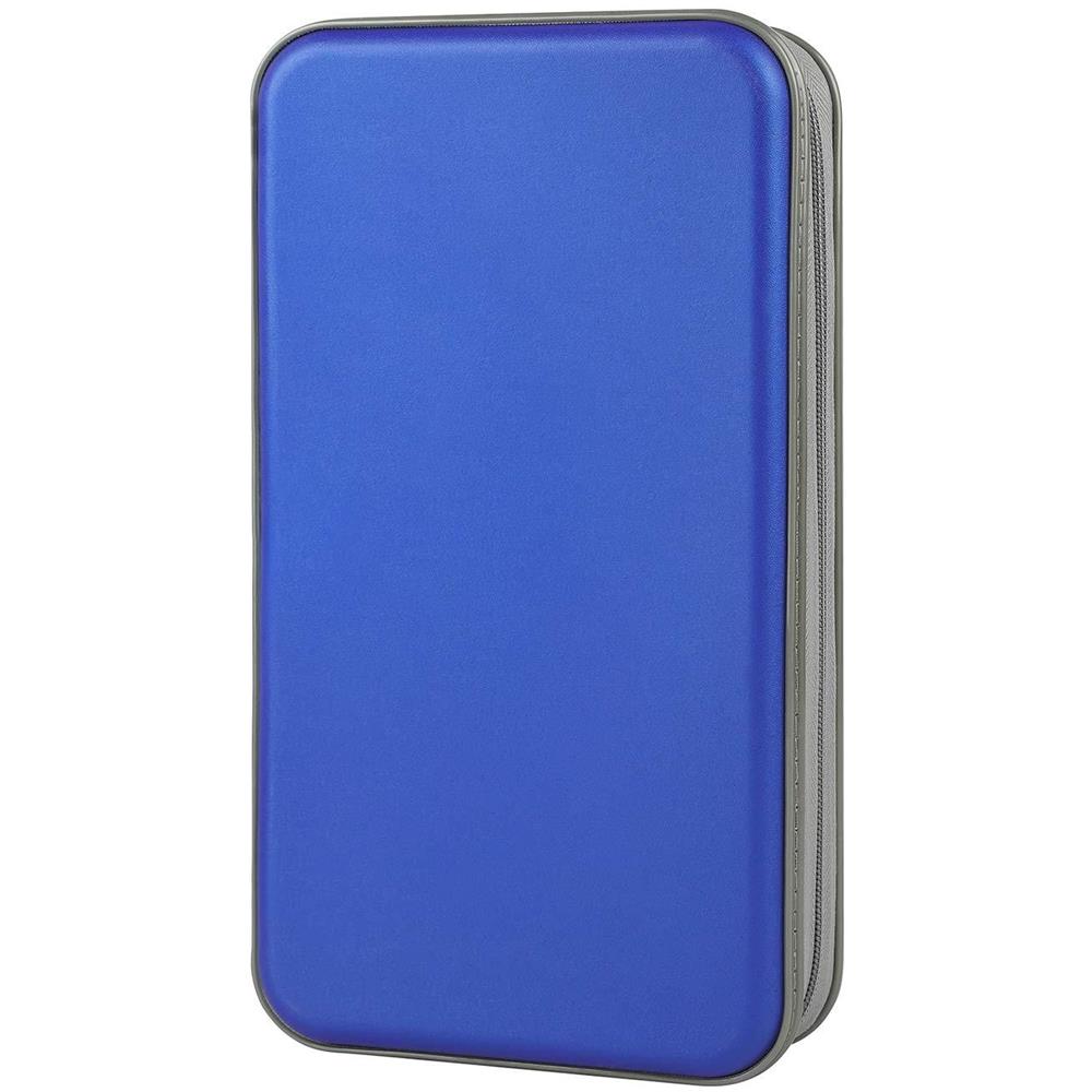 Cd Custodia Rigida 96 Capacit Di Plastica Portatile Holder Caso Di Corsa Cd Custodia Protettiva Zipper Dvd Disco Auto Di Archiviazione Sacchetto Del Raccoglitore (96 Capacit Blu) - Foto 1