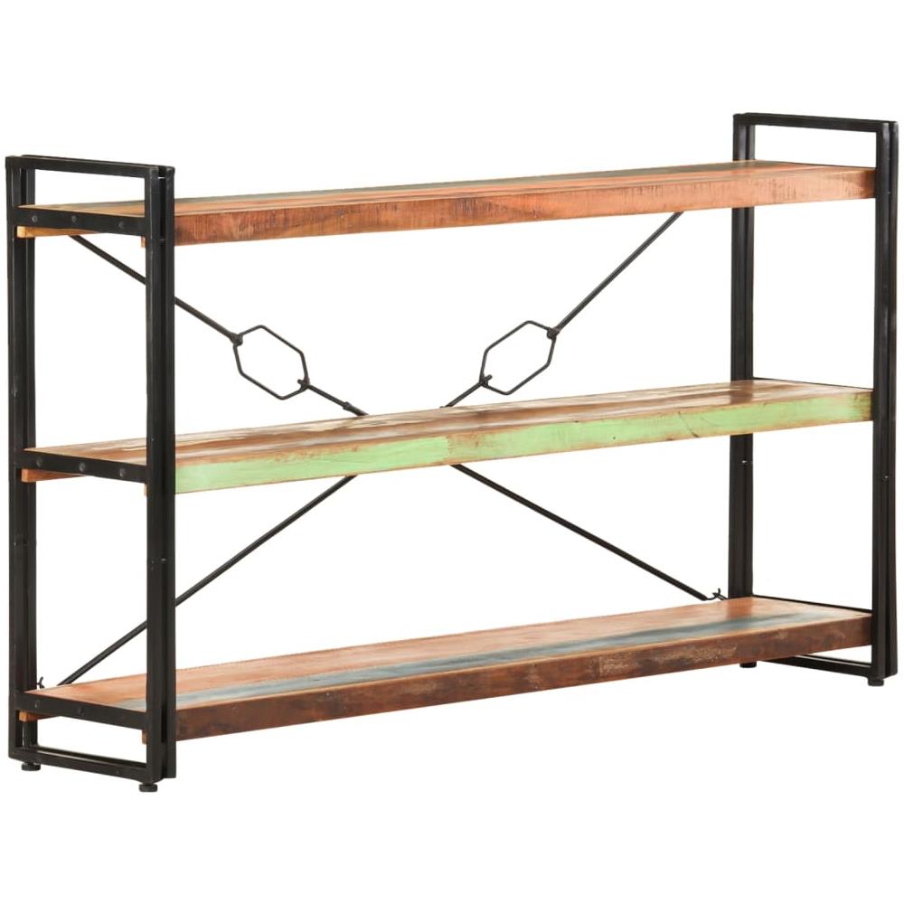 Libreria A 3 Ripiani 140x30x80 Cm In Massello Di Recupero - Foto 1