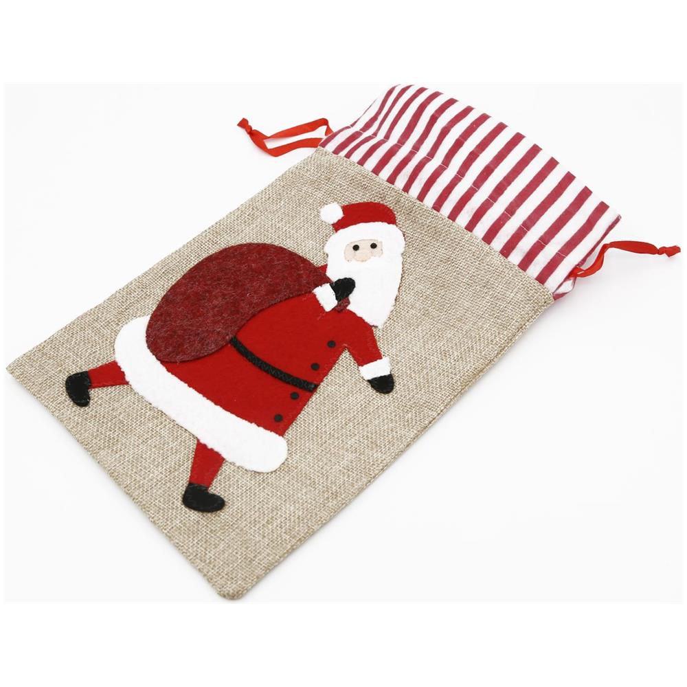 Sacchetto Regalo Di Natale Piccolo Con Babbo Natale - Foto 2