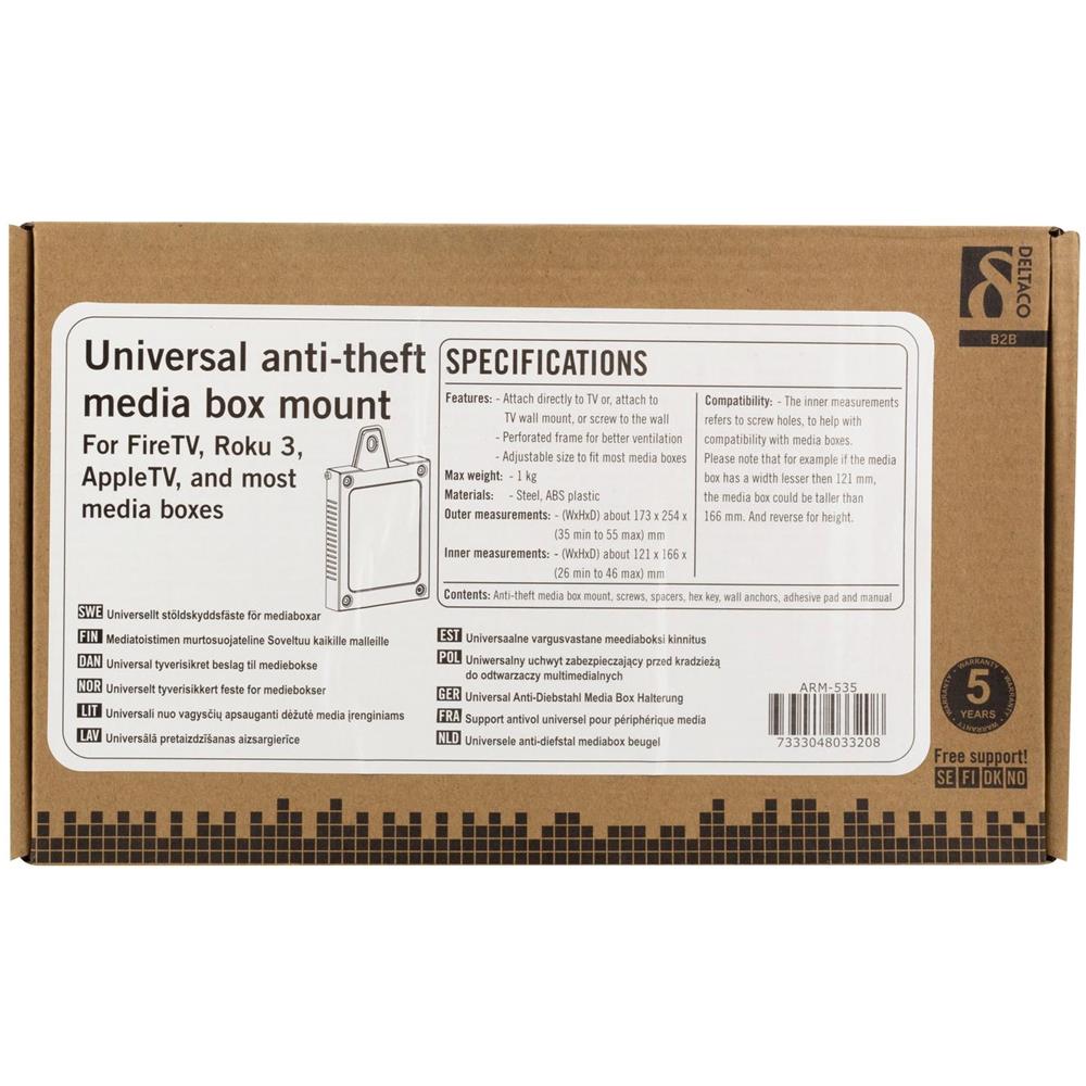 Staffa Antifurto Universale Per Media Box, Kit Di Montaggio, P - Foto 2