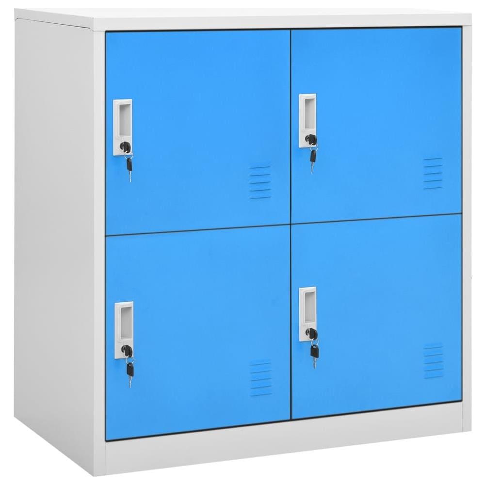Armadietti E Chiavi 5pz Grigio Chiaro Blu 90x45x92,5cm Acciaio - Foto 2