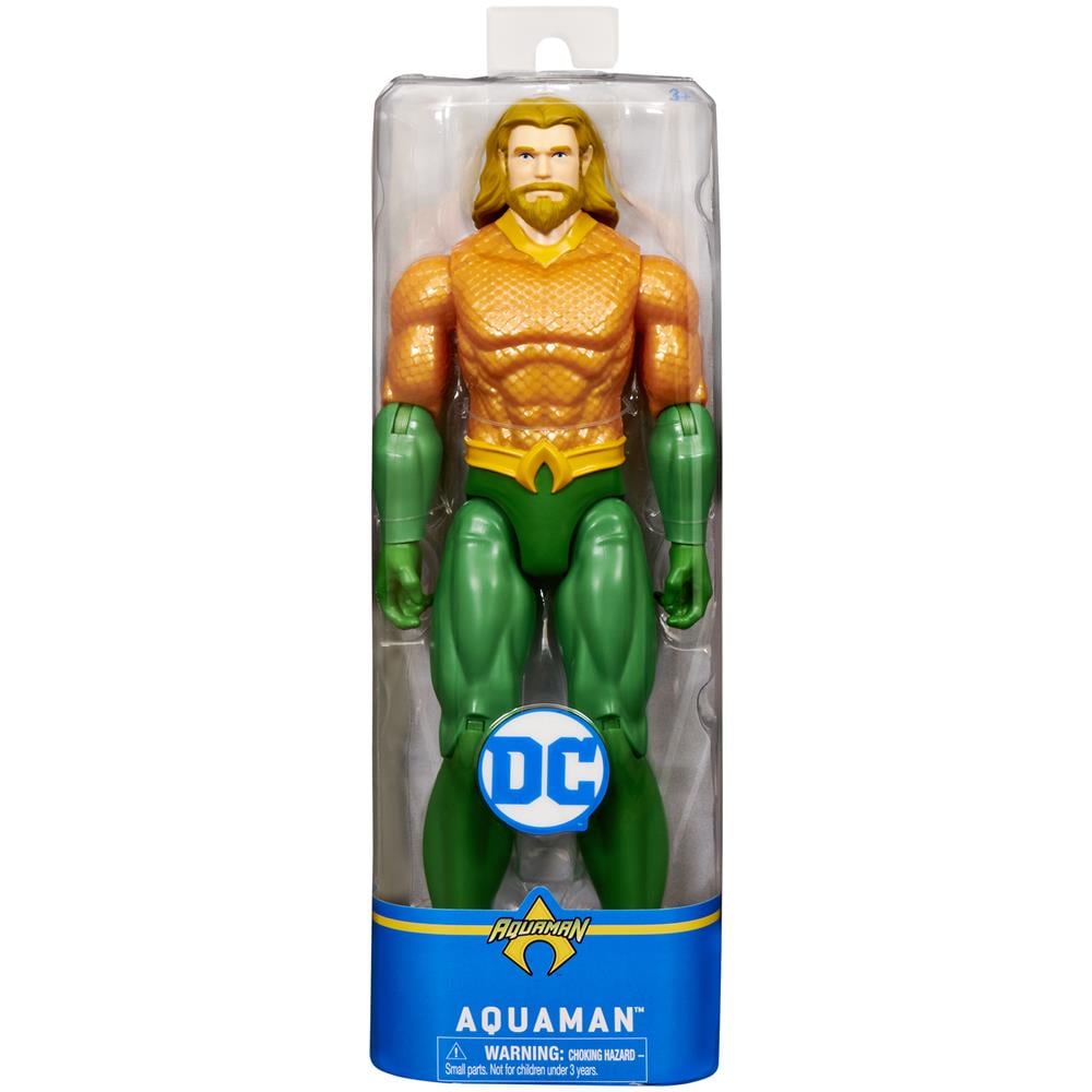 DC Comics | AQUAMAN | Personaggio AQUAMAN 30 cm | Personaggio in scala 30 cm con decorazioni originali, mantello e 11 punti di articolazione - Giocattoli per bambini e bambine dai 3 anni - Foto 2
