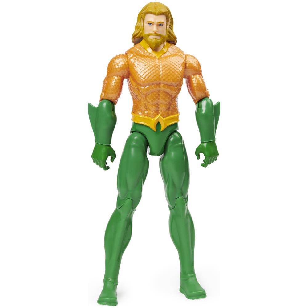 DC Comics | AQUAMAN | Personaggio AQUAMAN 30 cm | Personaggio in scala 30 cm con decorazioni originali, mantello e 11 punti di articolazione - Giocattoli per bambini e bambine dai 3 anni - Foto 1