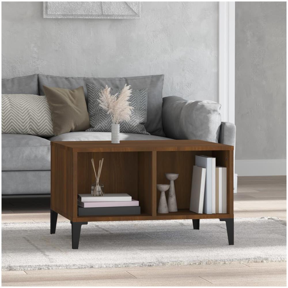 Tavolino Da Salotto Rovere Marrone 60x50x36,5 Cm In Multistrato - Foto 1