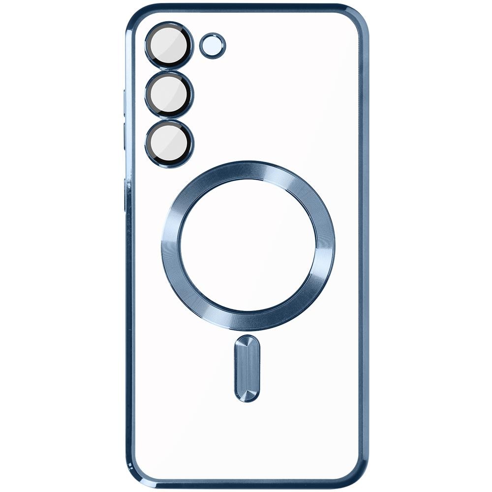Cover Magsafe Per Samsung S23 Con Protezione Fotocamera Trasparente / Blu - Foto 1