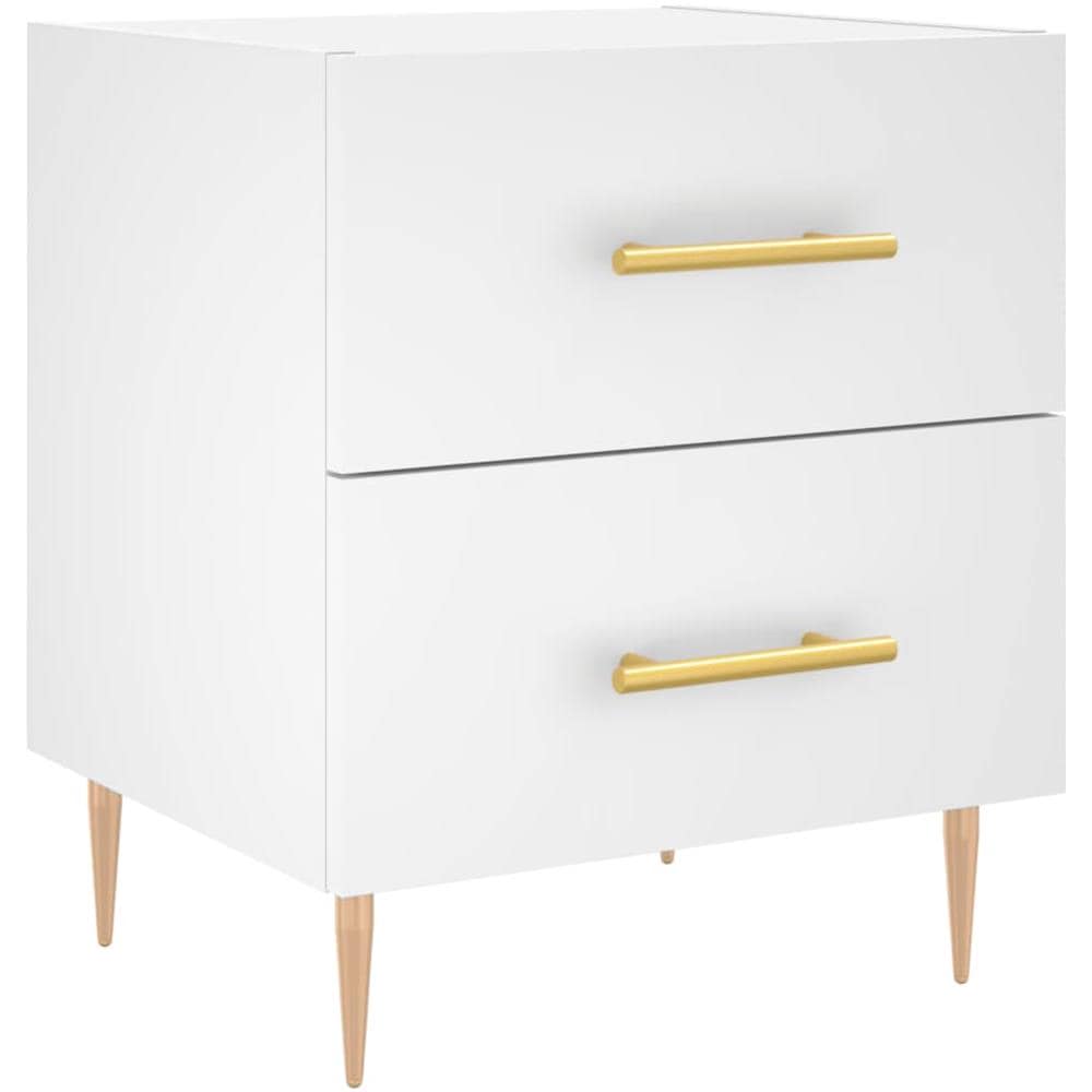 Comodino Bianco 40x35x47,5 Cm In Legno Multistrato - Foto 1
