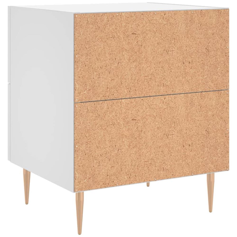 Comodino Bianco 40x35x47,5 Cm In Legno Multistrato - Foto 7