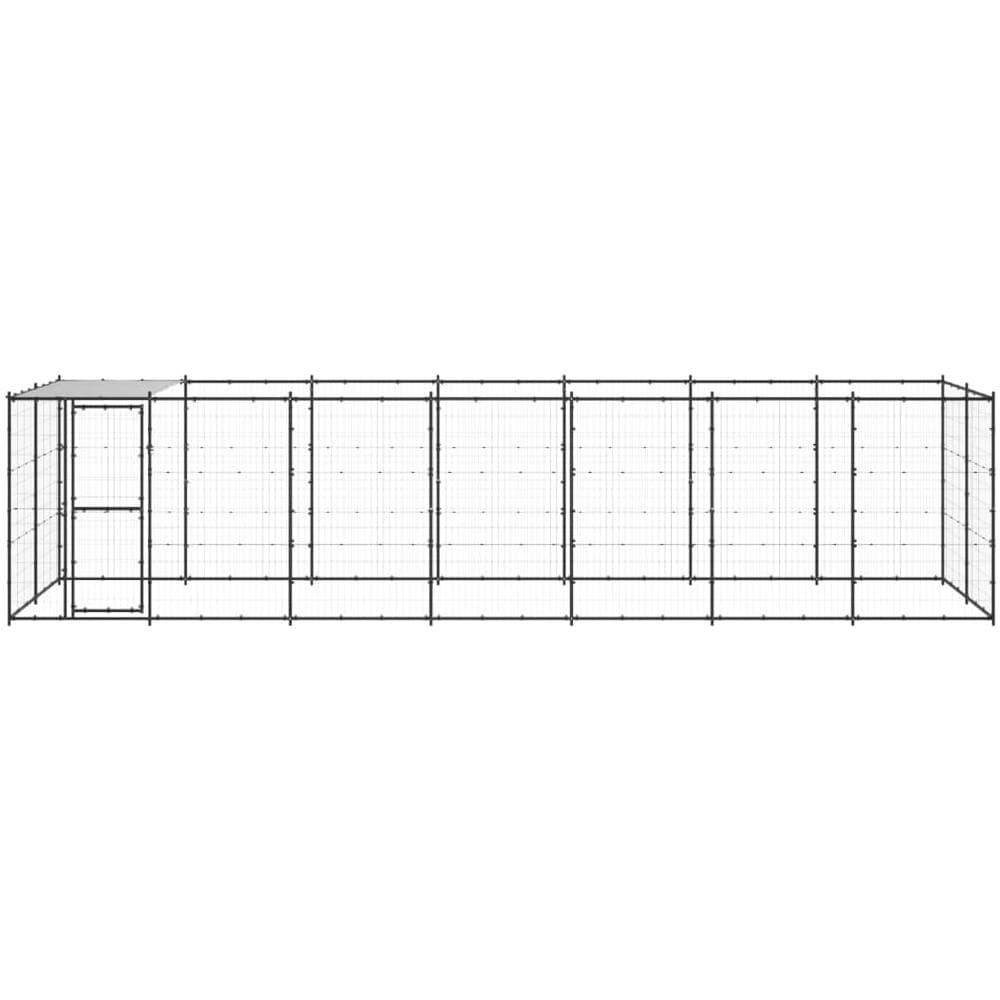 Gabbia Per Cani Da Esterno In Acciaio Con Tetto 16,94 M - Foto 2