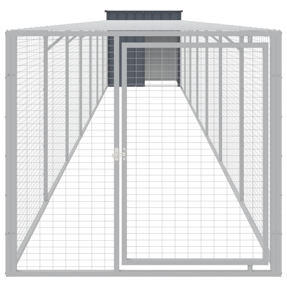 Pollaio Con Area Corsa Antracite 110x813x110 Cm Acciaio Zincato - Foto 3