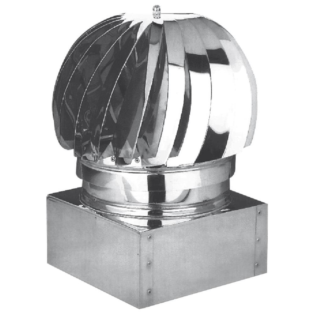 Fumaiolo ventolino quadro 37x37 cm in lamiera zincata con cuscinetti - Foto 2