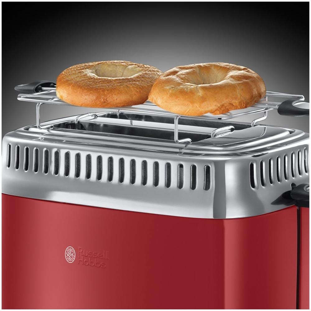 Tostapane Retro Red Ribbon 21680-56 Acciaio inox Cottura Veloce Griglia per scaldare 1300 Watt - Foto 6